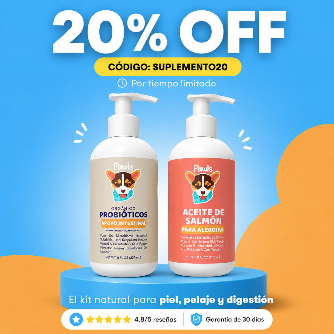Kit Natural: Para Piel, Pelaje y Digestión de tu Mascota